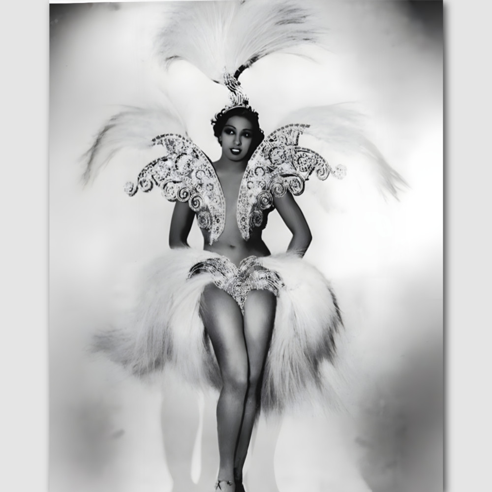 Photo Josephine Baker Glamour Photo 8 by 10 Vintage Dancer In Paris Print 95