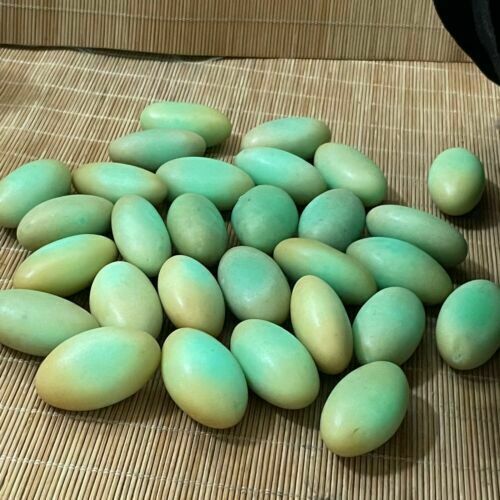 20pcs Glow In The Dark Tibetan Wealth God Ancient Luminous Egg Old Dzi Bead