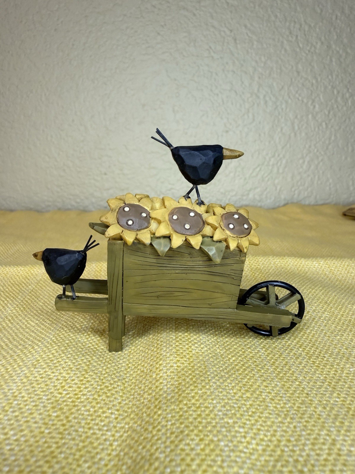 Blossom Bucket B Lloyd 2006 Crows In Wheel Barrow Sunflower NOS RARE