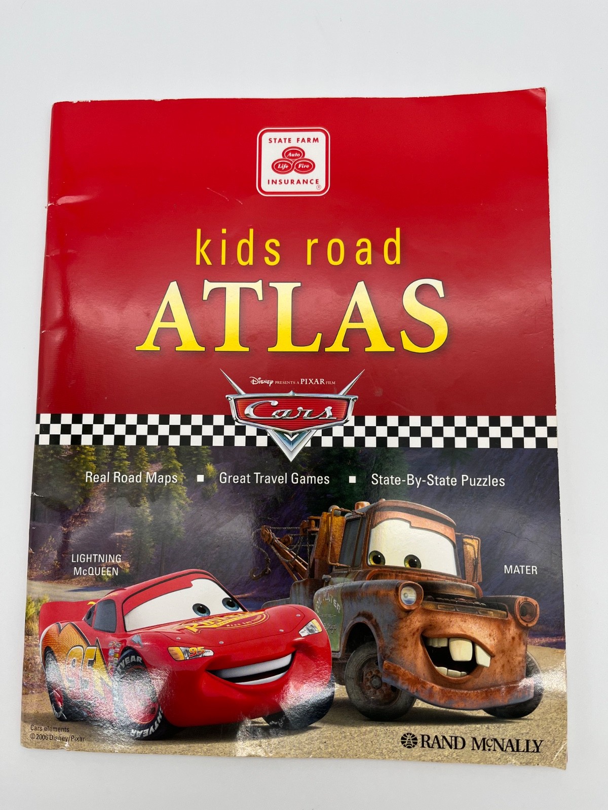 Disney Pixar Cars Kids Road Atlas 2006 State Farm Rand McNally Disney Pixar Cars Kids Road Atlas 2006 State Farm Rand McNally