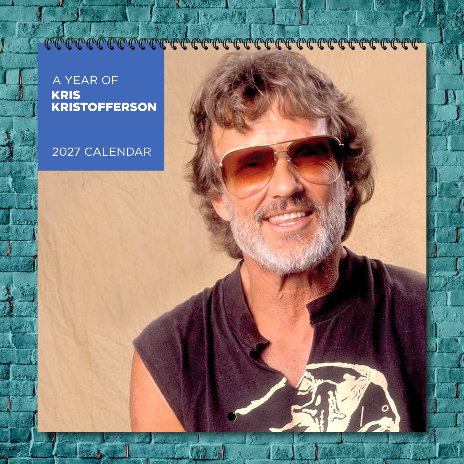 Kris Kristofferson 2027 Wall Calendar 12 Month Celebrity Photo Fan Collectible