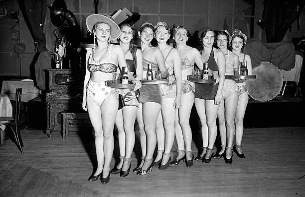 Waitresses at the Nut Club New York Old Photo