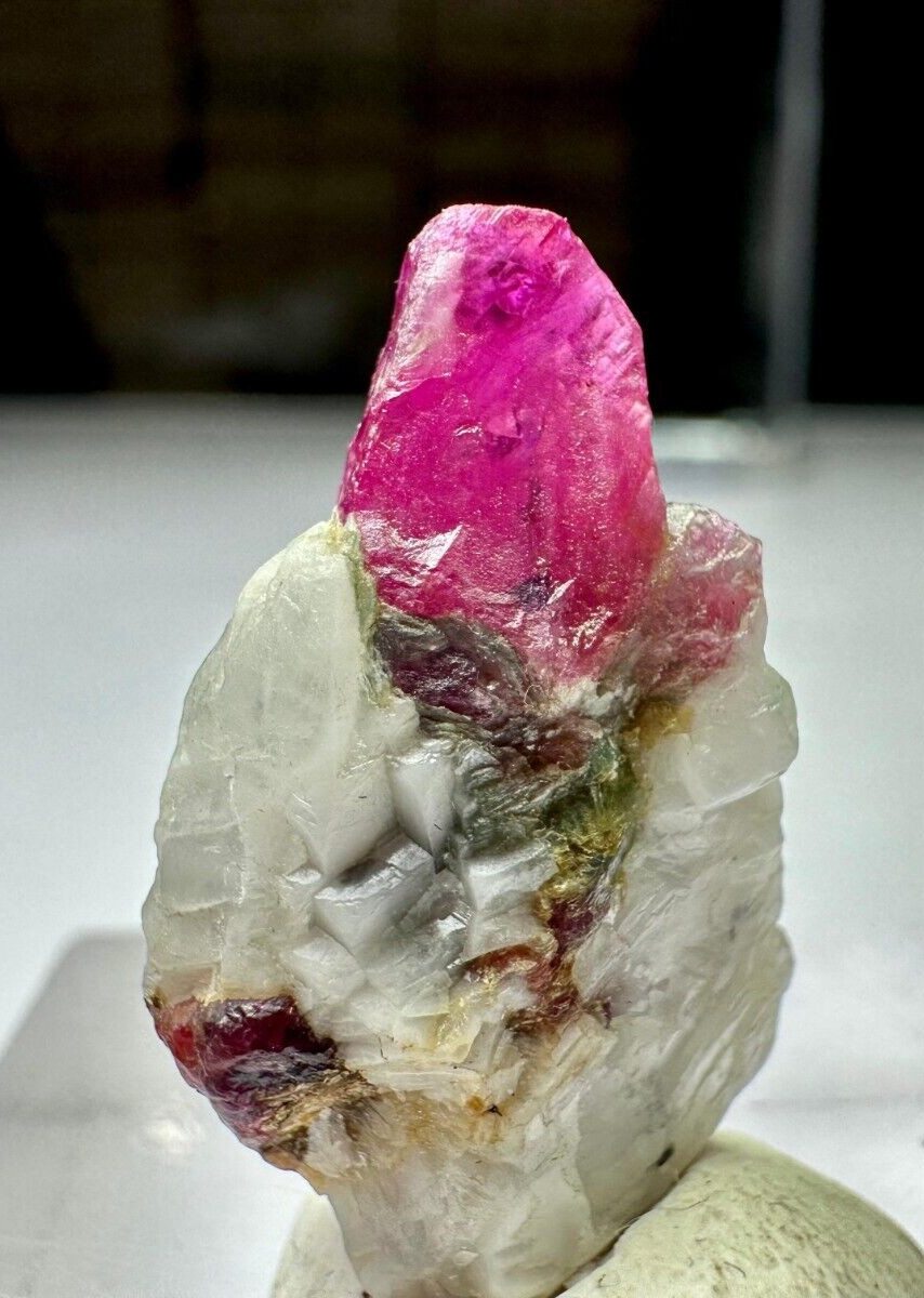 Beautiful Terminated Ruby with Pyrite on Matrix Specimen, 14.5 Carat