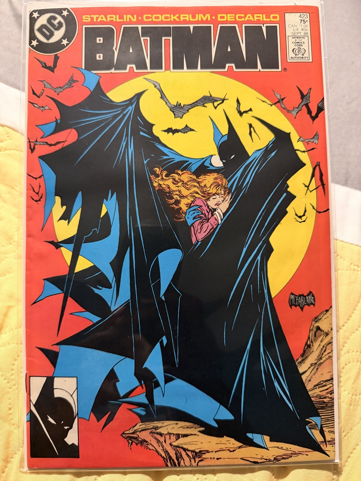 Batman 423 DC Comic Copper Age Todd McFarlane-Starlin Cockrum 1st Print Newstand Batman 423 DC Comic Copper Age Todd McFarlane-Starlin Cockrum 1st Print Newstand
