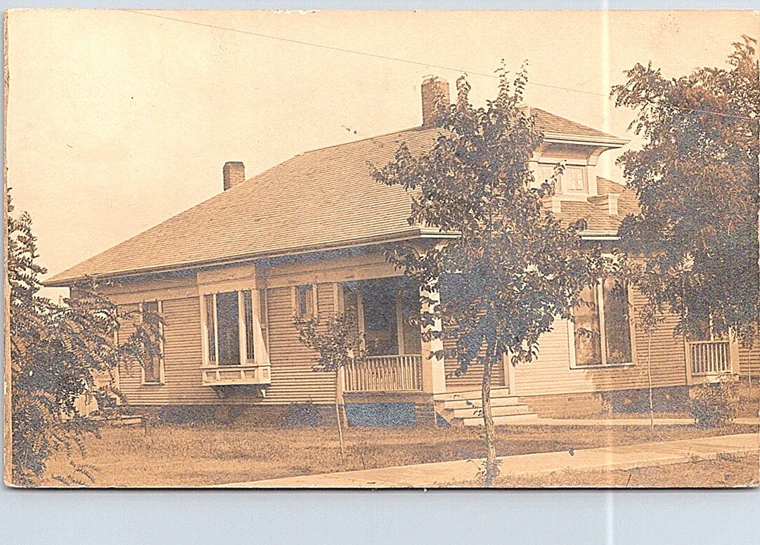 RPPC Cordell Oklahoma Dorney Residence early 1900s Street Scene