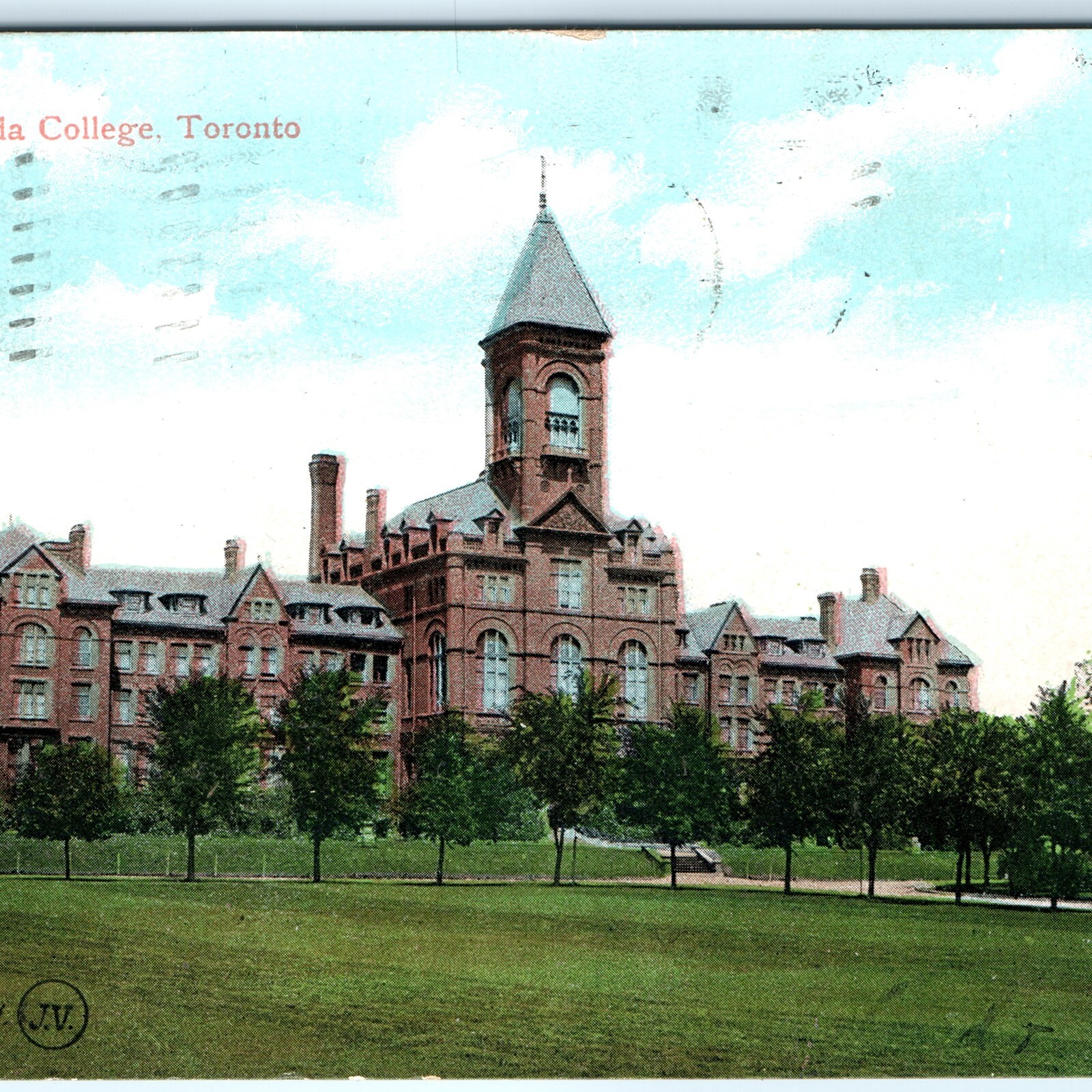 1907 Toronto, Canada Upper Canada College Postcard Valentine\'s Litho Ontario