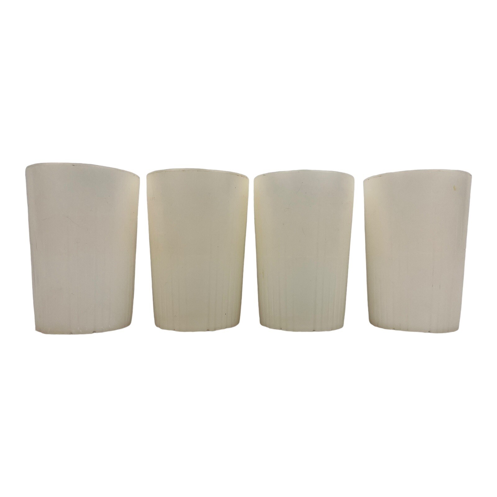 Vintage Jones Zylon joneszylon tumblers Vcut V-10 White Short Hard Plastic