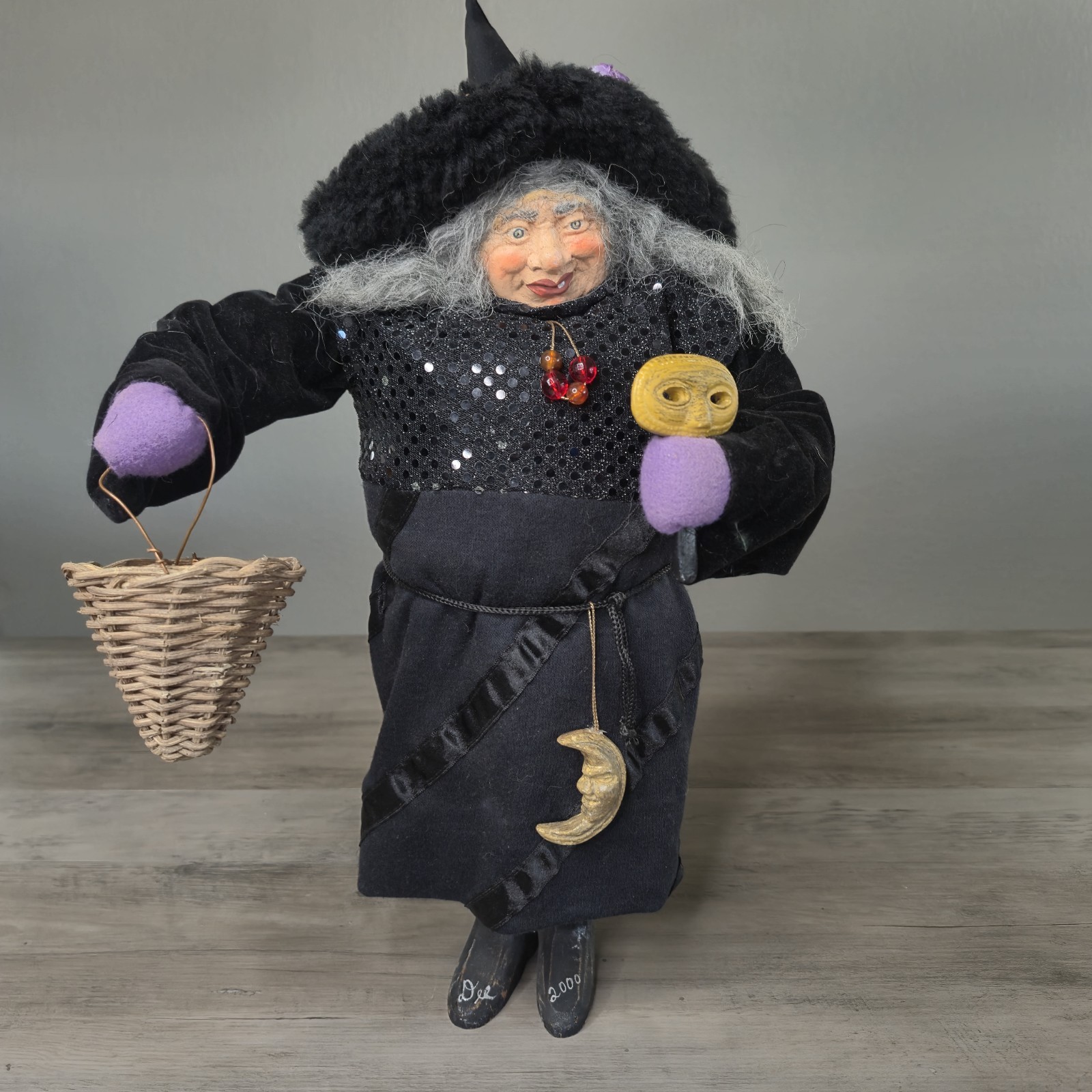 VTG Signed Dee Gann House Of Hatten Witch 2000 Handmade VTG Signed Dee Gann House Of Hatten Witch 2000 Handmade