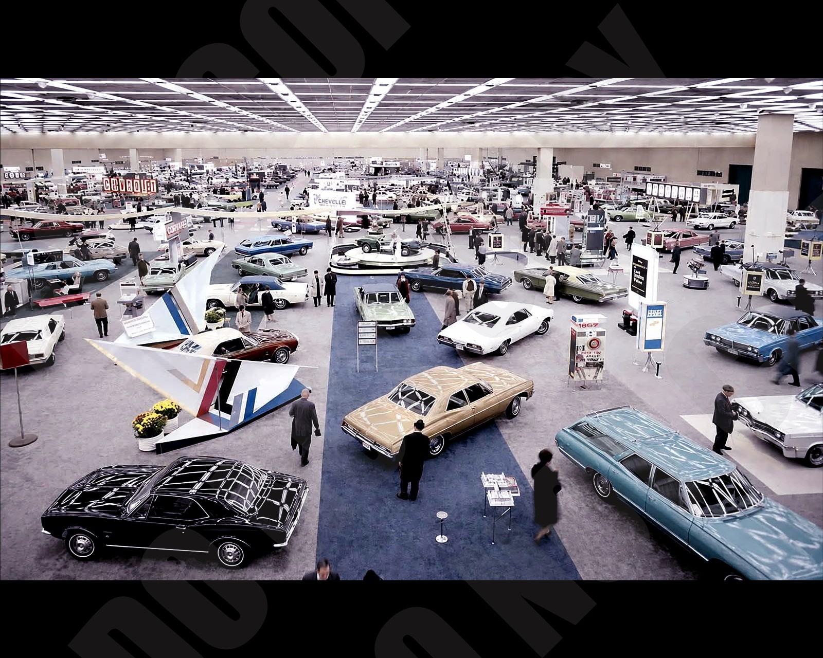 1967 Chevy Display Detroit Auto Show at Cobo Hall in Downtown Detroit 8x10 Photo