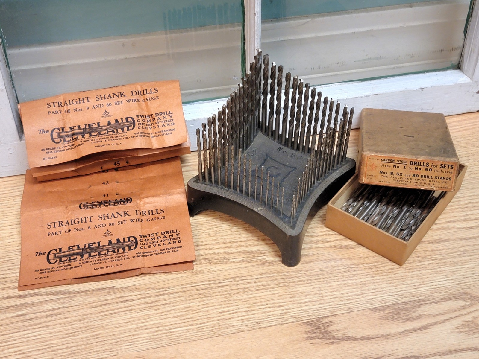 Vintage Cleveland Twist No. 80 Drill Index + Original Boxed Size# 1 - 60 Bit Set Vintage Cleveland Twist No. 80 Drill Index + Original Boxed Size# 1 - 60 Bit Set