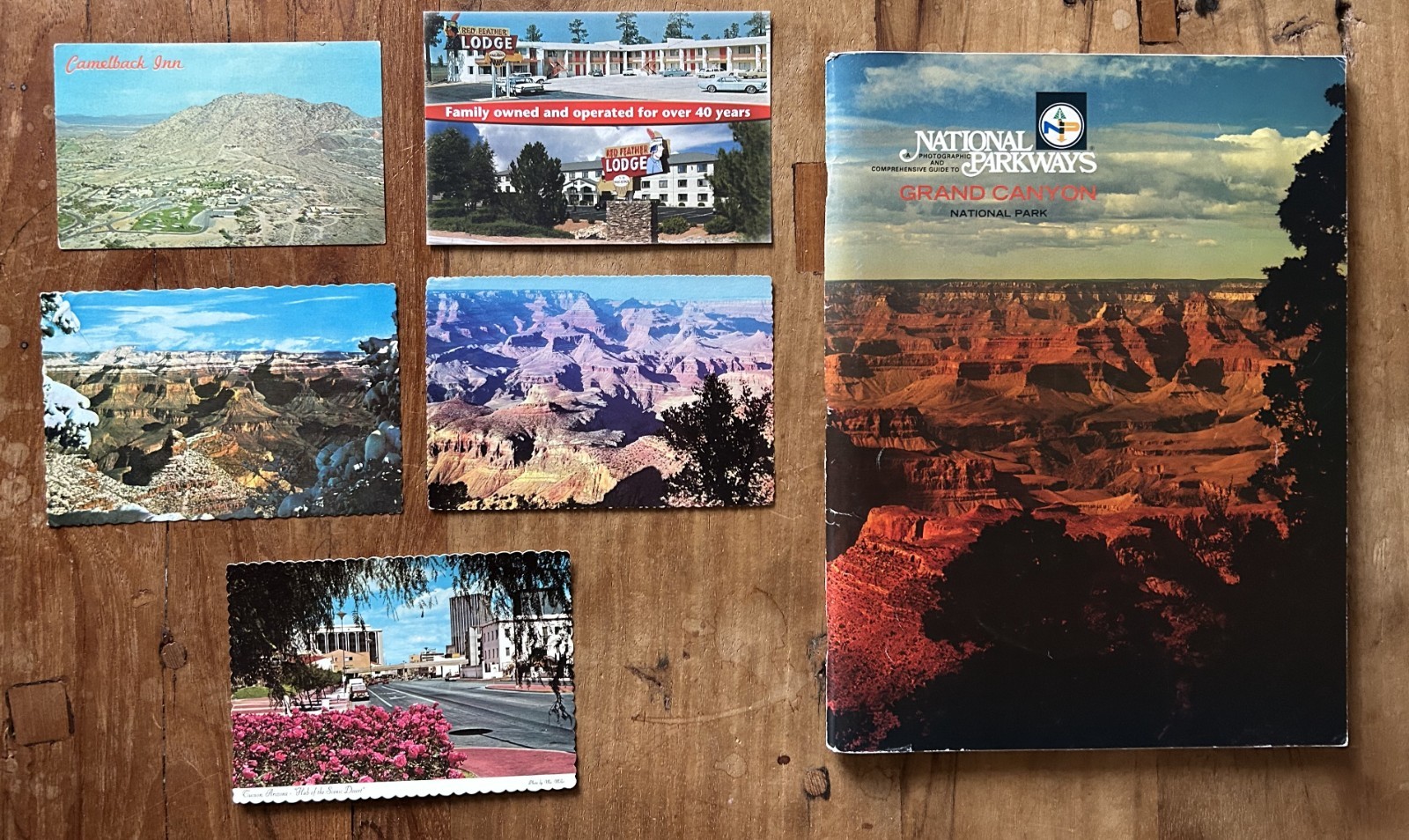 Vintage Arizona Postcards Lot + 1977 Grand Canyon Guide Book Tucson Scottsdale Vintage Arizona Postcards Lot + 1977 Grand Canyon Guide Book Tucson Scottsdale