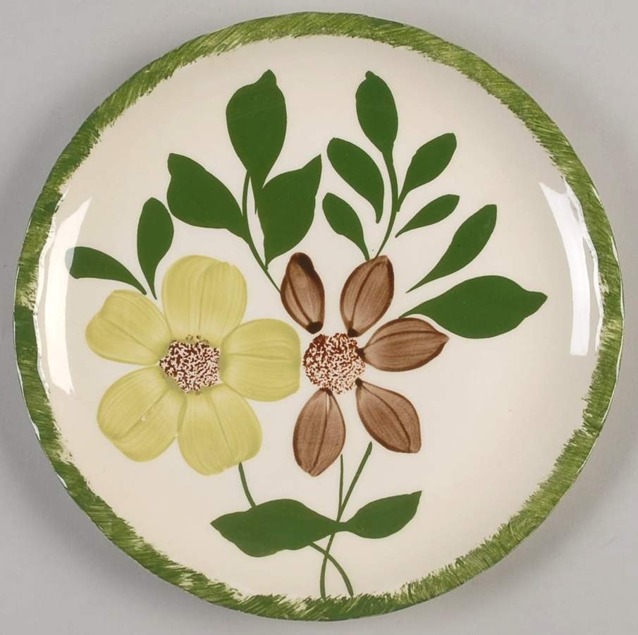 Blue Ridge Southern Pottery Green Briar Salad Plate 825088