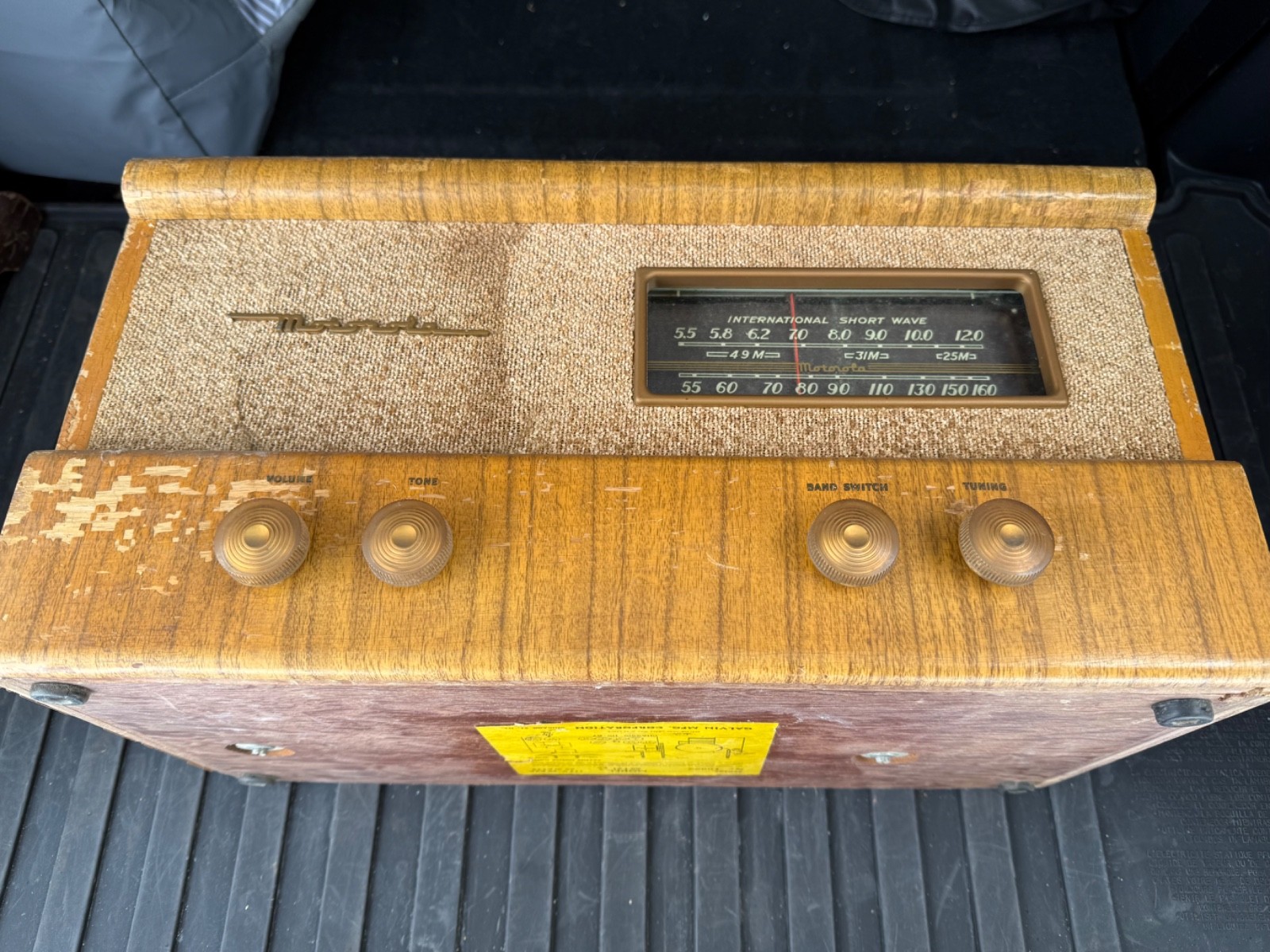 Vintage Motorola radio with tubes,  estate sale find