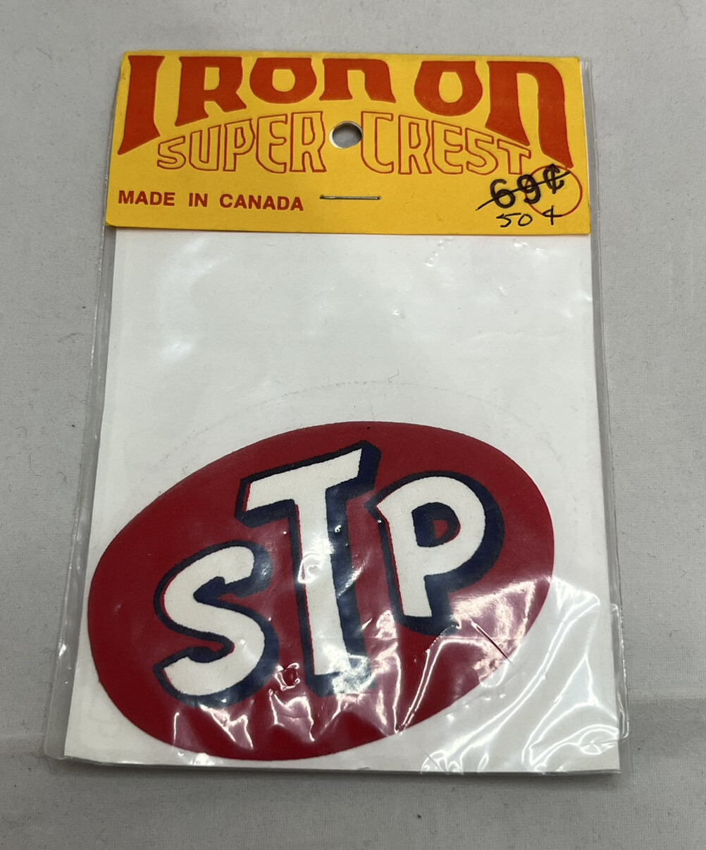 Vtg STP Iron On Super Crest Racing Motor Oil Company Logo Patch Jay Dee Products Vtg STP Iron On Super Crest Racing Motor Oil Company Logo Patch Jay Dee Products