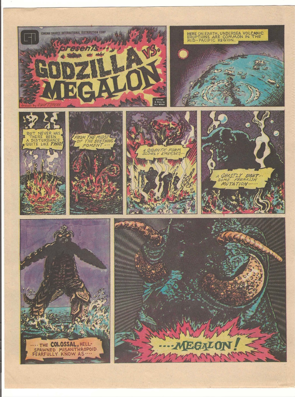Original 1976 GODZILLA vs MEGALON promo comic - 1st Godzilla in U.S. comics Original 1976 GODZILLA vs MEGALON promo comic - 1st Godzilla in U.S. comics