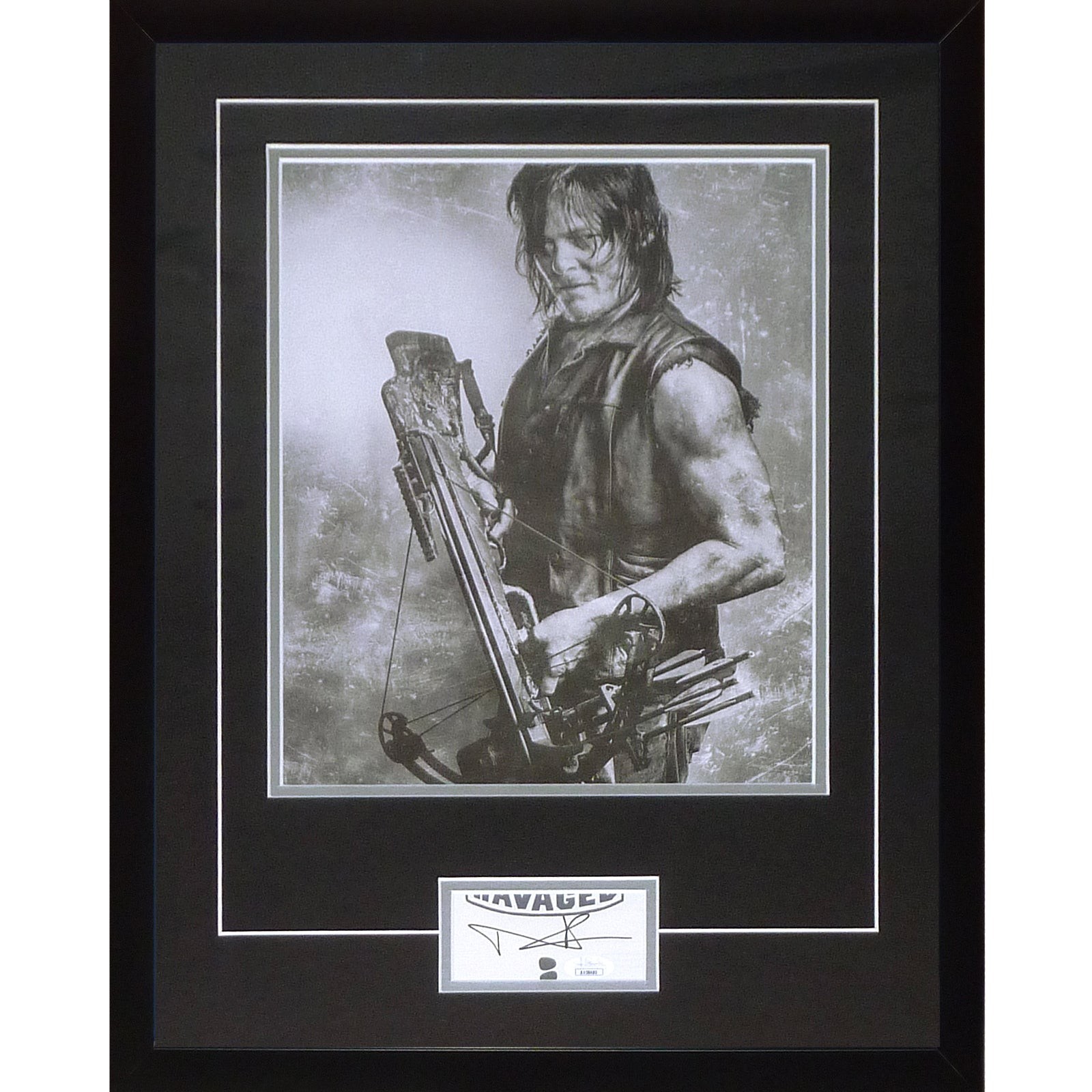 Norman Reedus Autographed Walking Dead Deluxe Framed 11x14 Poster Piece - JSA Norman Reedus Autographed Walking Dead Deluxe Framed 11x14 Poster Piece - JSA