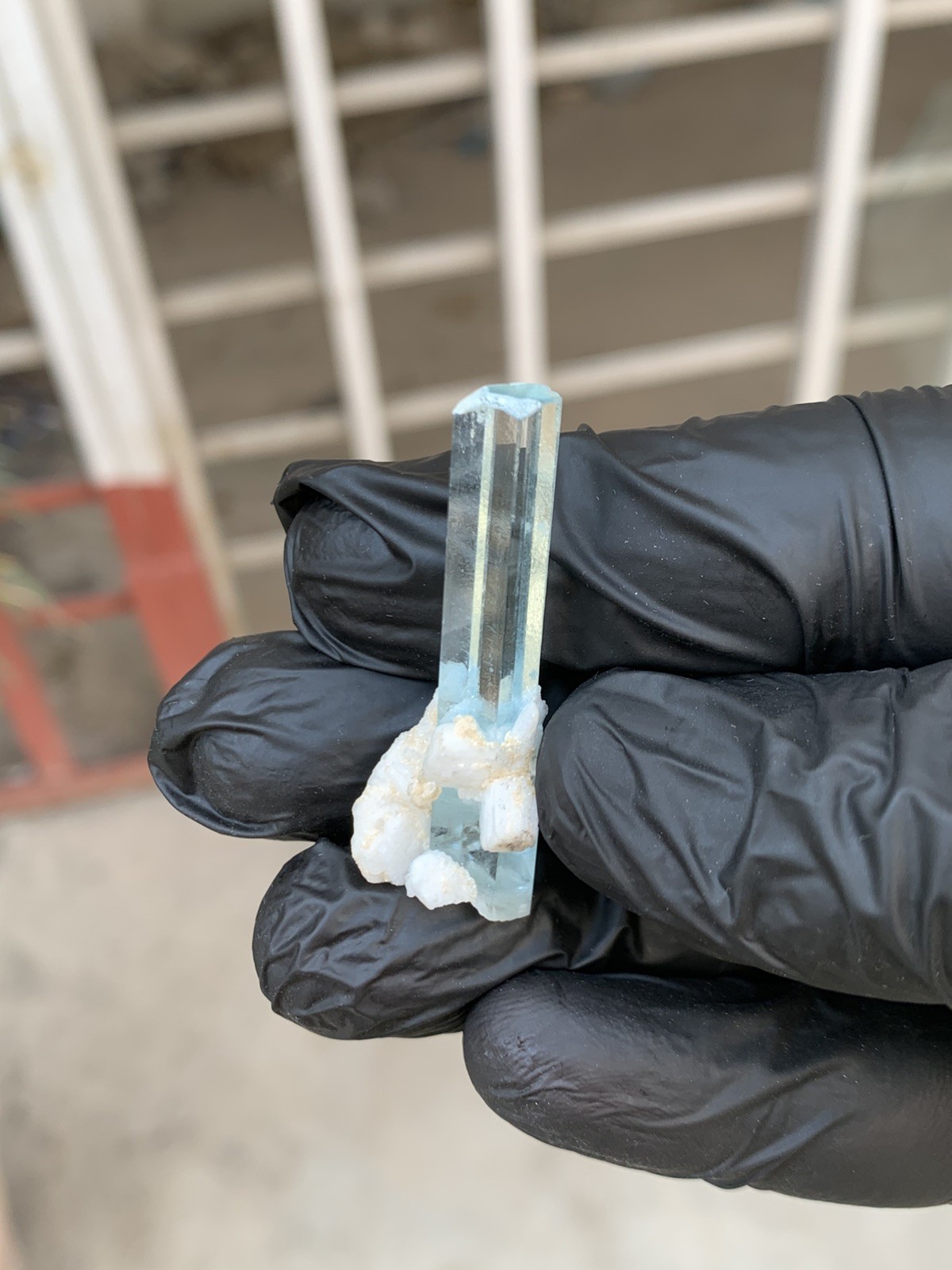 Outstanding Natural Blue Aquamarine with Feldspar 