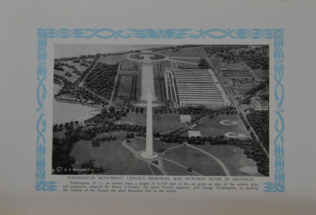 Antique Washington DC Washington Monument Art Print 1923 Original Wall Art Antique Washington DC Washington Monument Art Print 1923 Original Wall Art