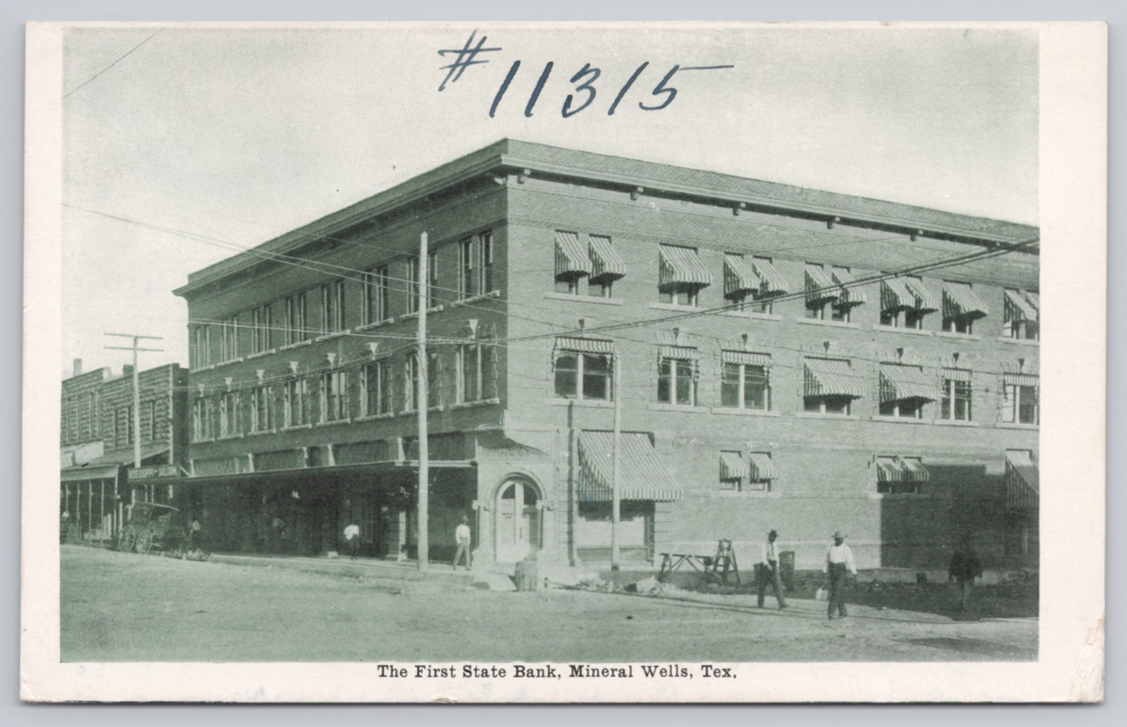 Mineral Wells Texas First State Bank Building Antique Postcard Mineral Wells Texas First State Bank Building Antique Postcard
