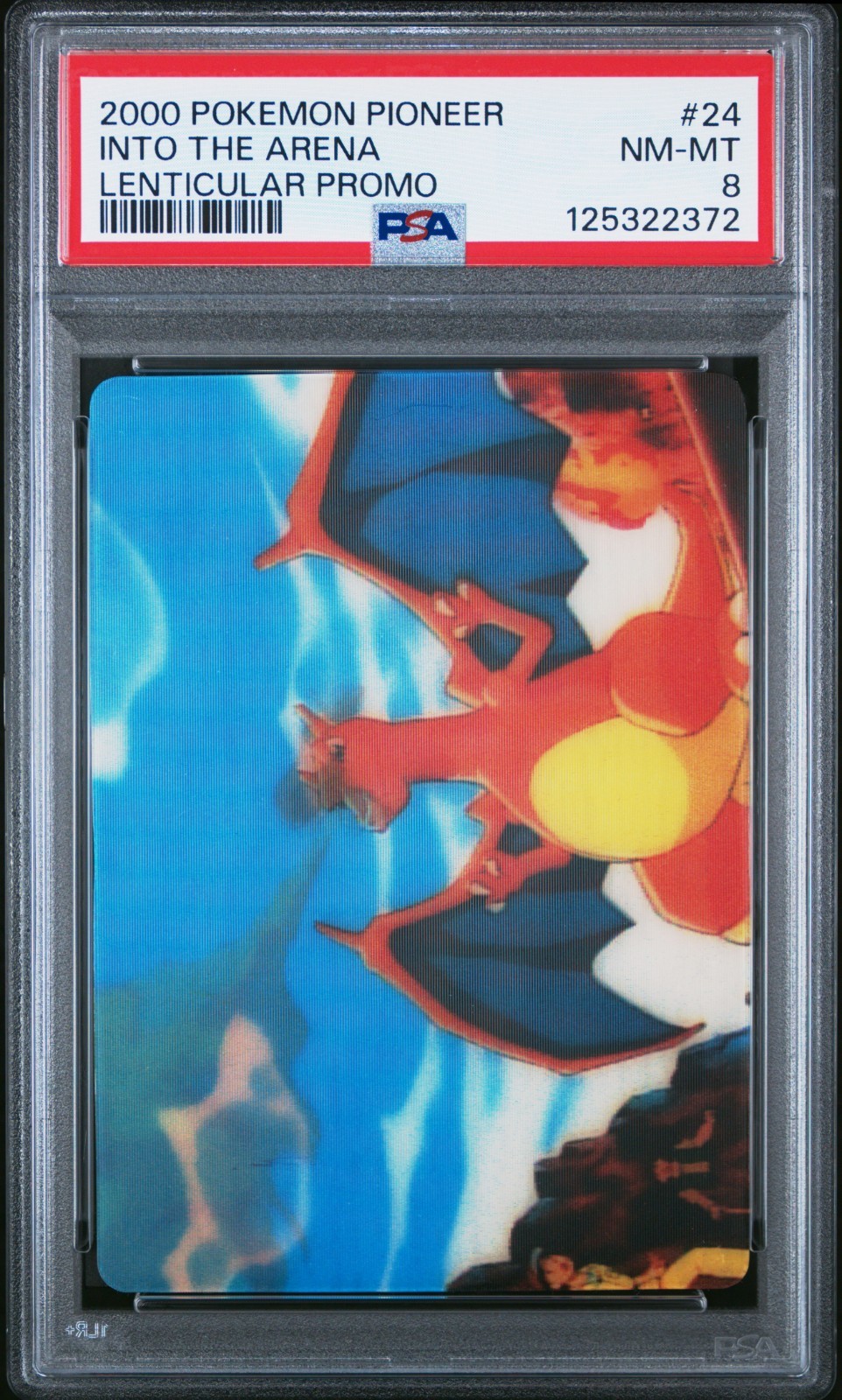 2000 Pokémon Pioneer Lenticular Promo #24 Into the Arena (PSA 8 NM-MT)