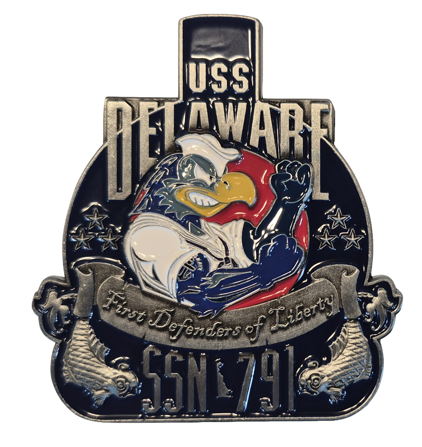 US Navy USS Delaware SSN 791 challenge coin 2 US Navy USS Delaware SSN 791 challenge coin 2