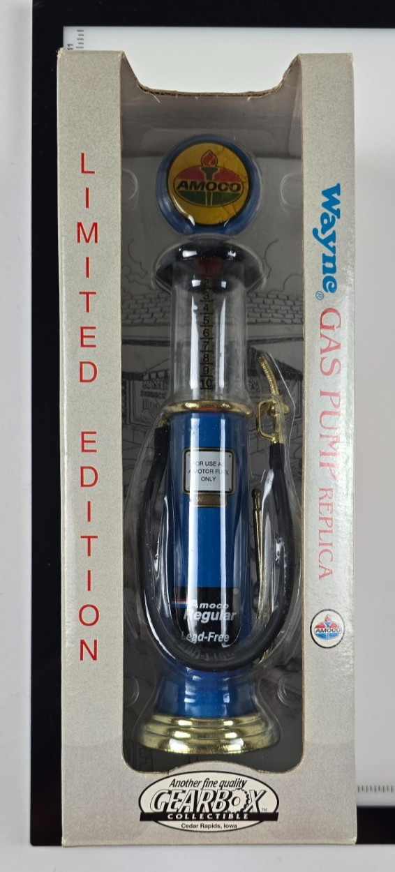 Wayne Gearbox Amoco Gas Pump Replica Limited Edition Collectible New in Box