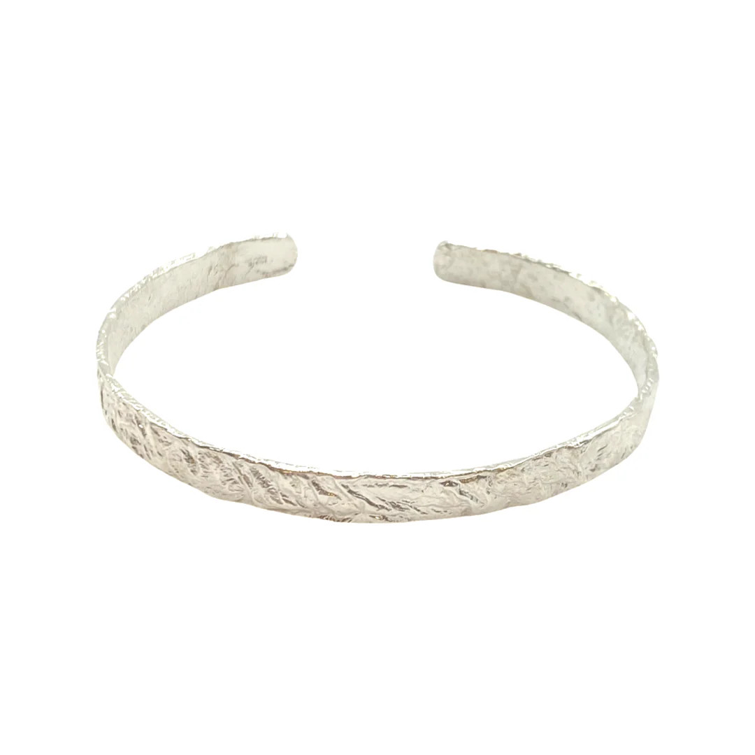 Silver Hammered Cuff