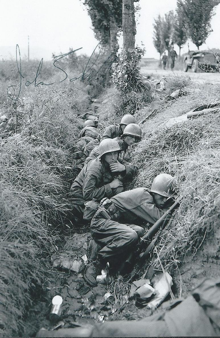 John Schoell signed 4x6 photo Korean War 187th Airborne COA RARE LOOK