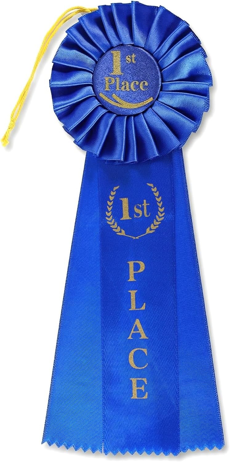 1St Place Award Ribbon, First Place Ribbon, Blue First Prize Medals Ribbons with 1St Place Award Ribbon, First Place Ribbon, Blue First Prize Medals Ribbons with