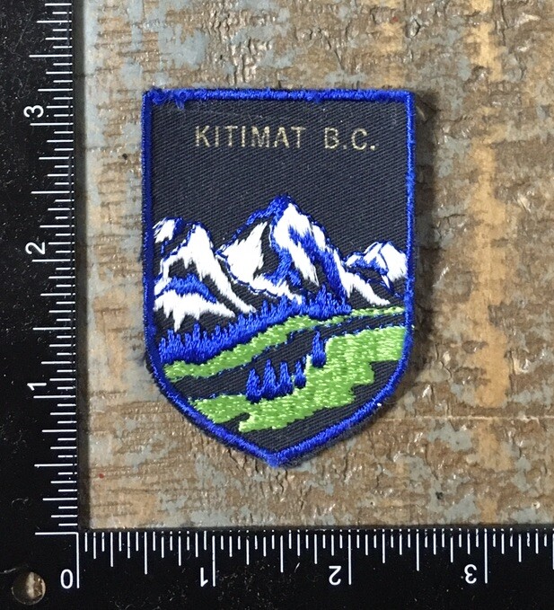 Vintage KITIMAT BC Mountain British Columbia Canada Travel Souvenir Patch