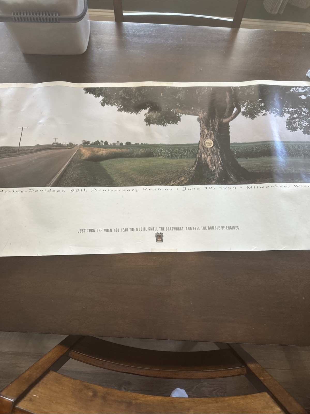 Vtg Rare Harley-Davidson 90th Anniversary Reunion Celebration Poster 39\