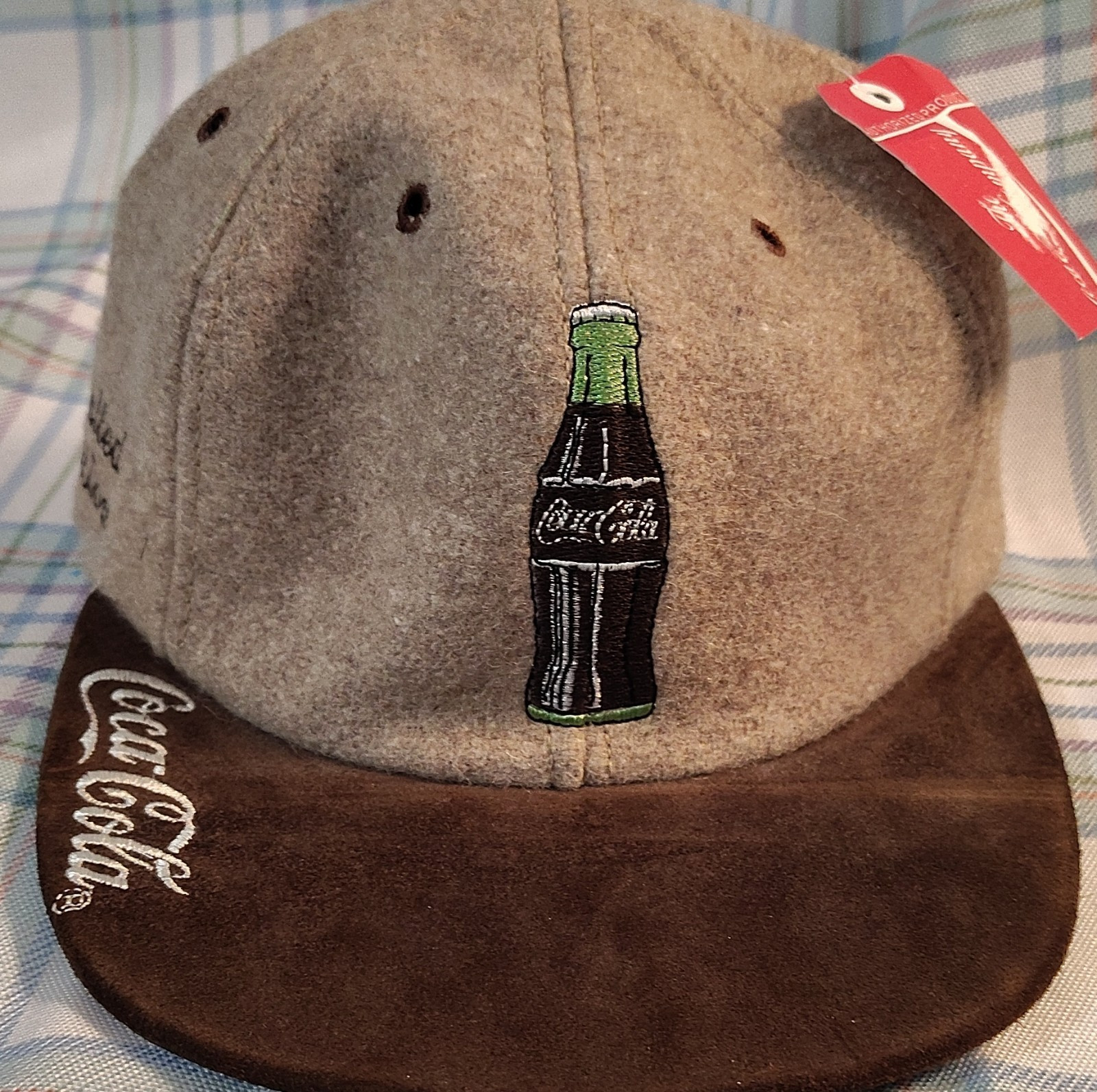 Coca-Cola Limited Edition Brown Beige Wool Suede Hat Original 1996 Soda Coca-Cola Limited Edition Brown Beige Wool Suede Hat Original 1996 Soda