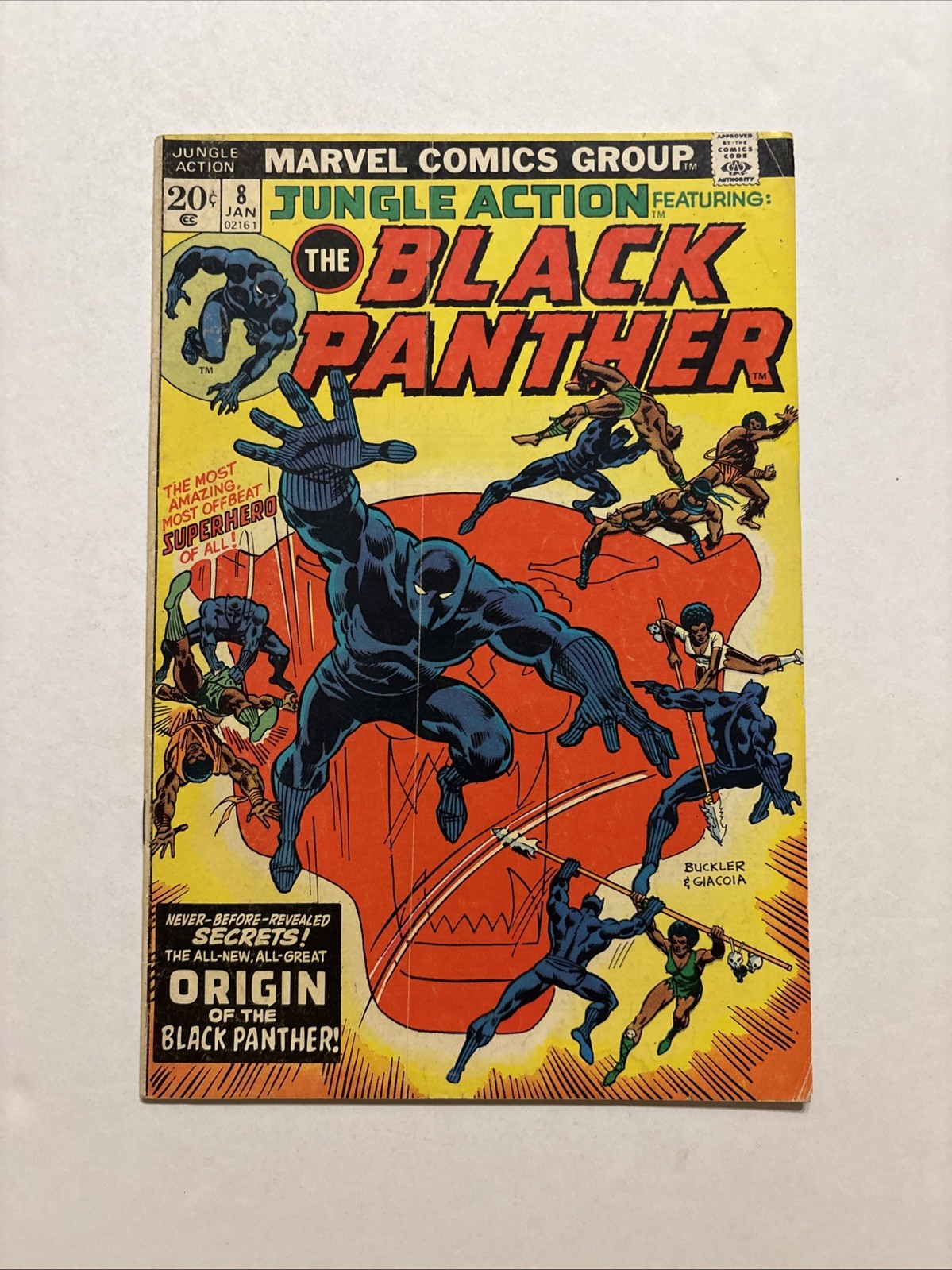 Jungle Action #8 (Marvel Comics 1974) Black Panther Origin VG+ Jungle Action #8 (Marvel Comics 1974) Black Panther Origin VG+