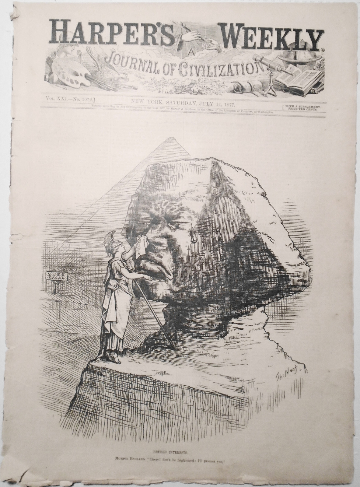 Harper\'s Weekly July 14, 1877 - Original - The \ Harper\'s Weekly July 14, 1877 - Original - The \