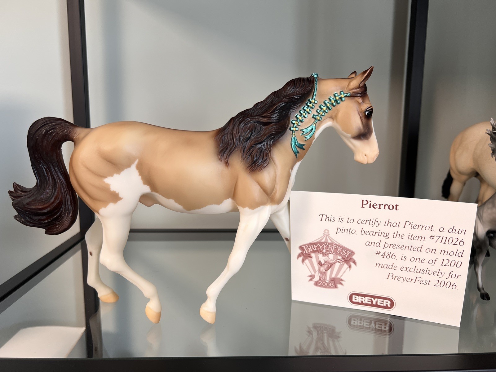 Breyer Pierrot 711026 Missouri Fox Trotter MFT Red Dun Overo BF 2006 SR  COA