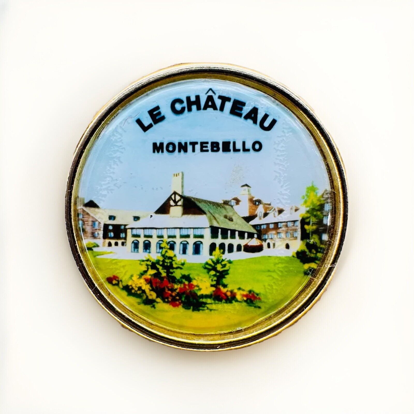 Vintage Le Château Montebello Souvenir Lapel Hat Pin CB