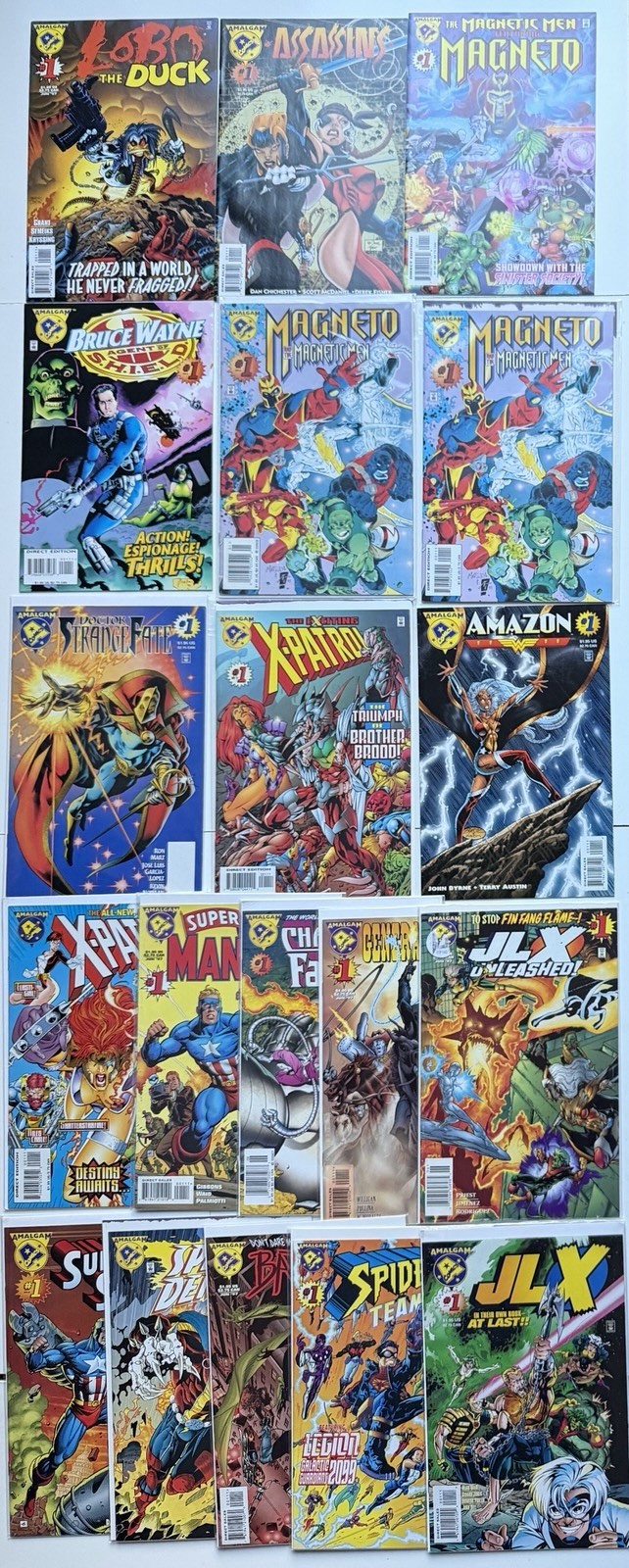 AMALGAM DC / MARVEL ONE SHOTS 1996-1997 19x Lot Lobo the Duck