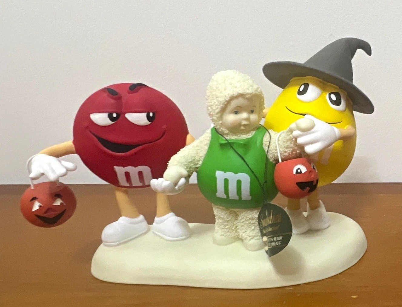 M&M\'s Department 56 Sweet Halloween  Snowbabies Figurine With Red & Yellow