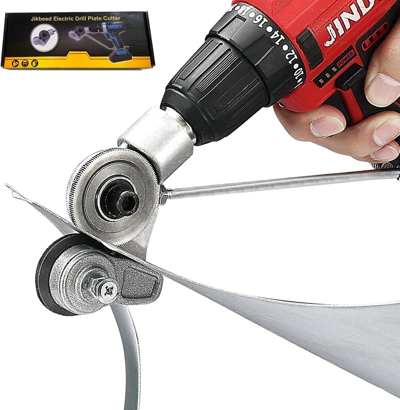Metal Nibbler Drill Attachment Sheet Metal Cutter for Flat 21 Gauge or Thinner
