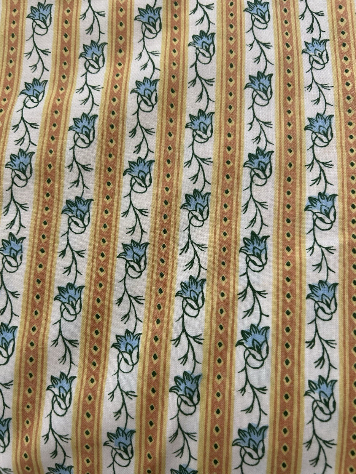 Williamsburg Fabric Reproduction By Schumacher 4 + Yards Bluebell Stripe