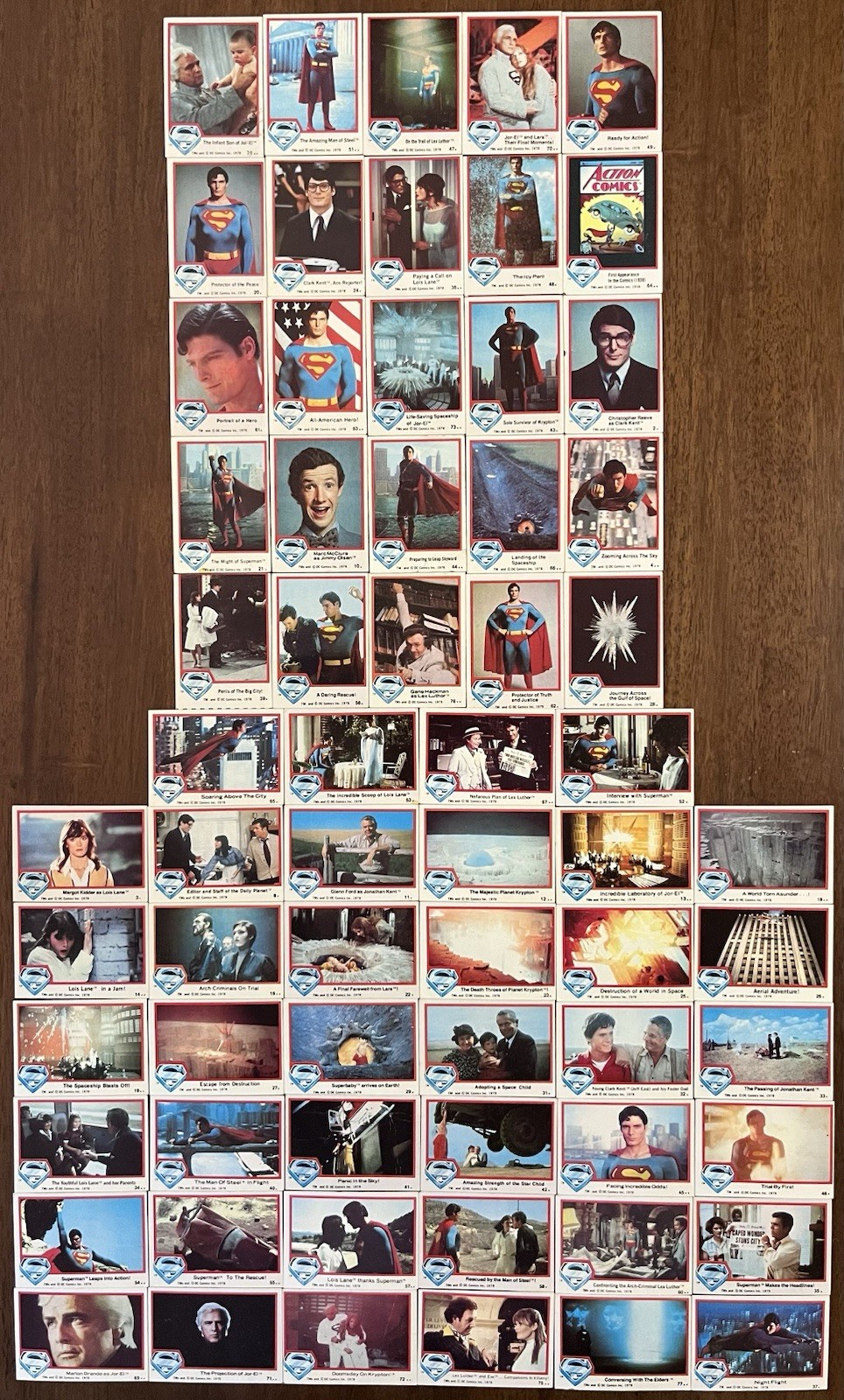 Vintage 1978 DC Comics Superman Series 1 Trading Cards Lot of 65 SHIPS FREE