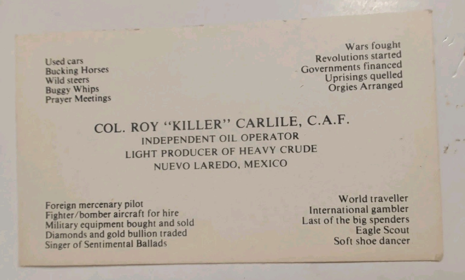 Col. Roy 