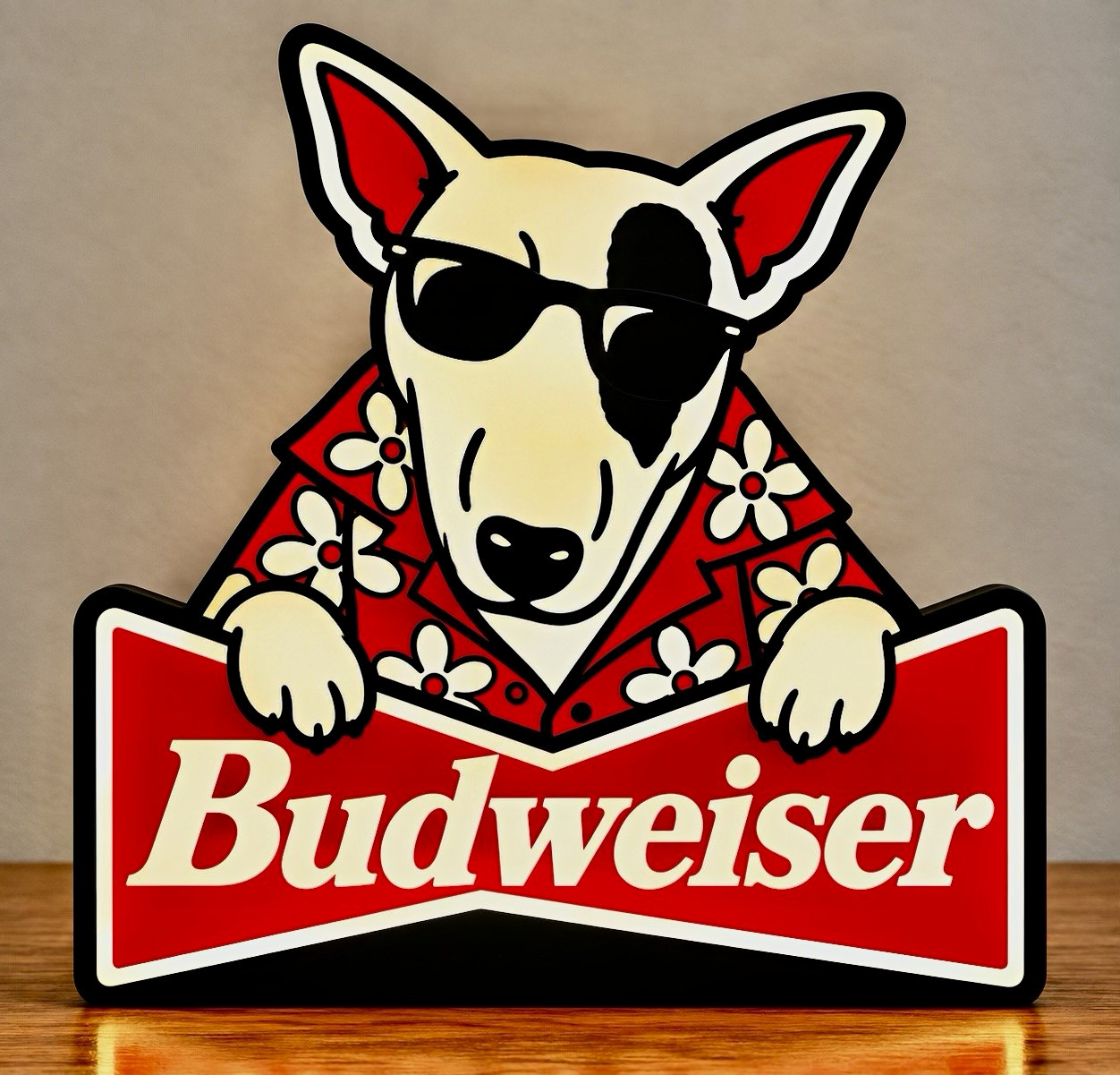 Budweiser Spuds MacKenzie LightBox Display USB Powered Dimmer Retro Beer Sign Budweiser Spuds MacKenzie LightBox Display USB Powered Dimmer Retro Beer Sign