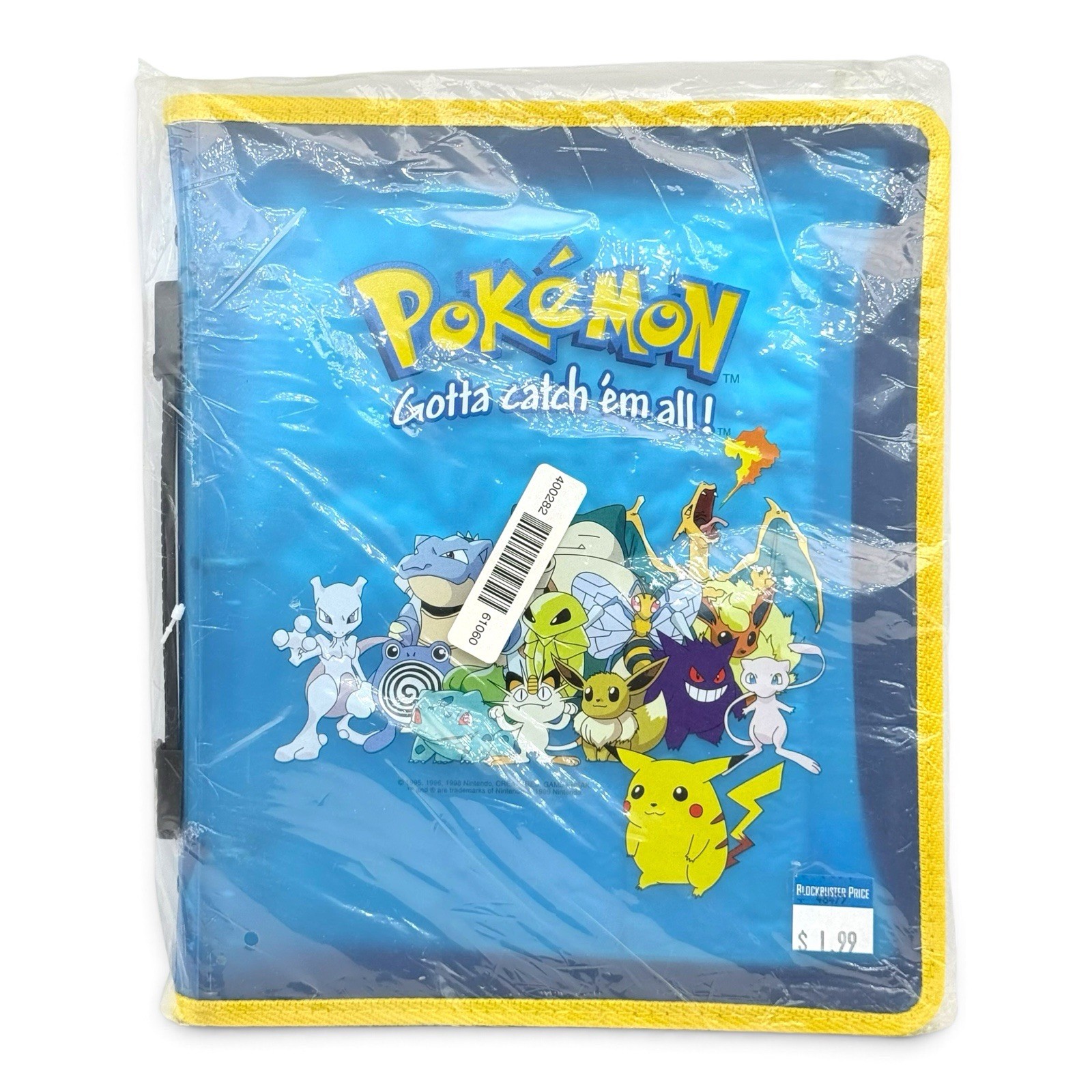 Vintage 1999 Pokemon Blue Zip Binder Blockbuster Exclusive Toy-Site 3 Ring NEW Vintage 1999 Pokemon Blue Zip Binder Blockbuster Exclusive Toy-Site 3 Ring NEW