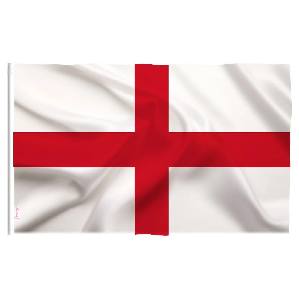 England Flag 5x3\' 3x2\' 8x5\' St George Cross Flags English Eyelets UK SELLER