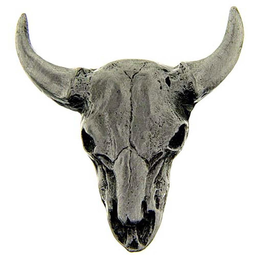 Steer Skull Pin Pewter 1 Steer Skull Pin Pewter 1