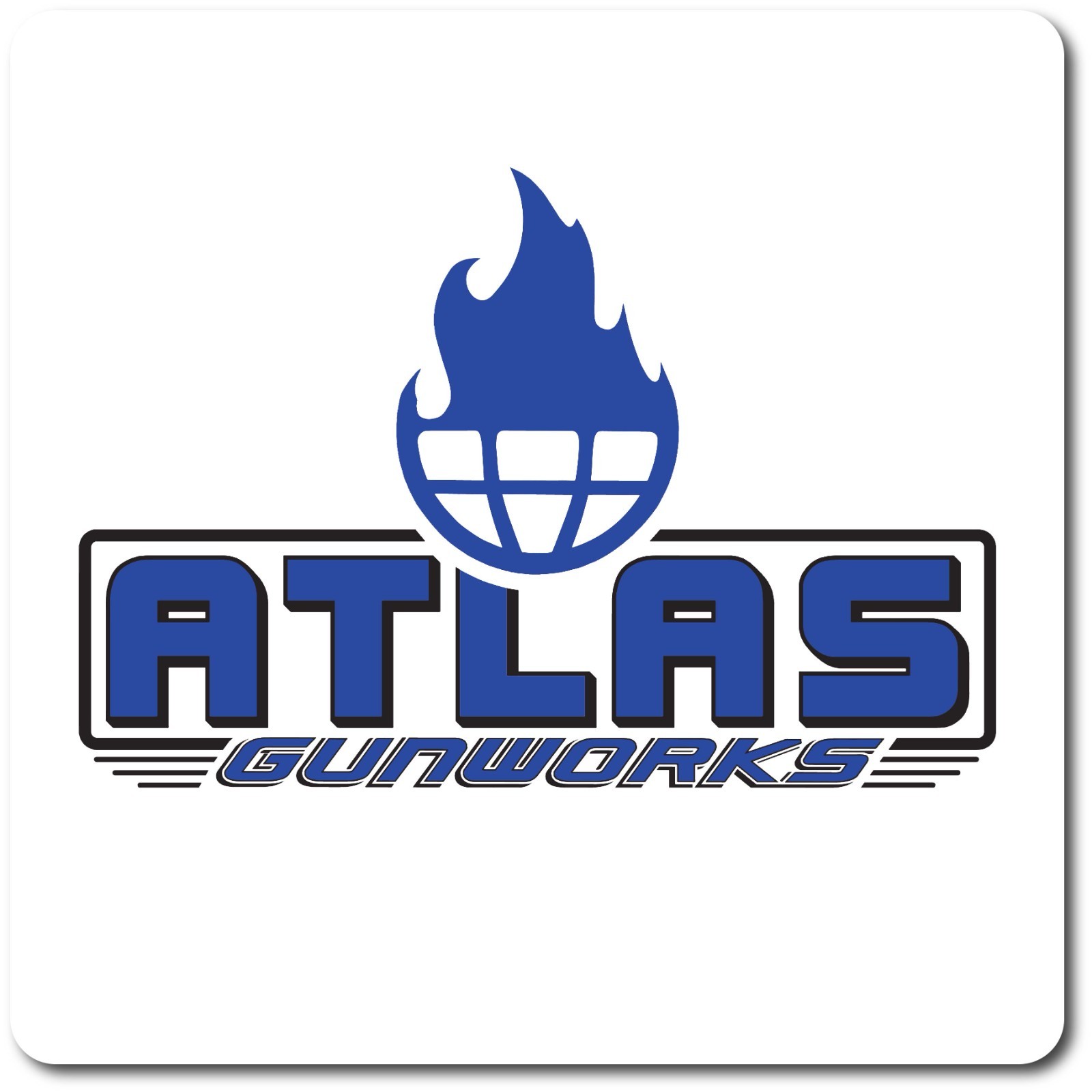 Atlas Gun Works 18in x 18in Aluminum Sign