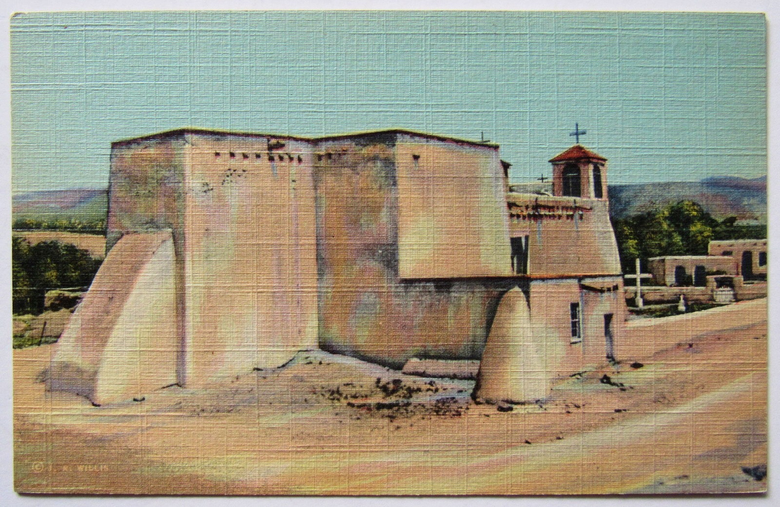 Ranchos De Taos Old Church New Mexico N.M. Postcard 