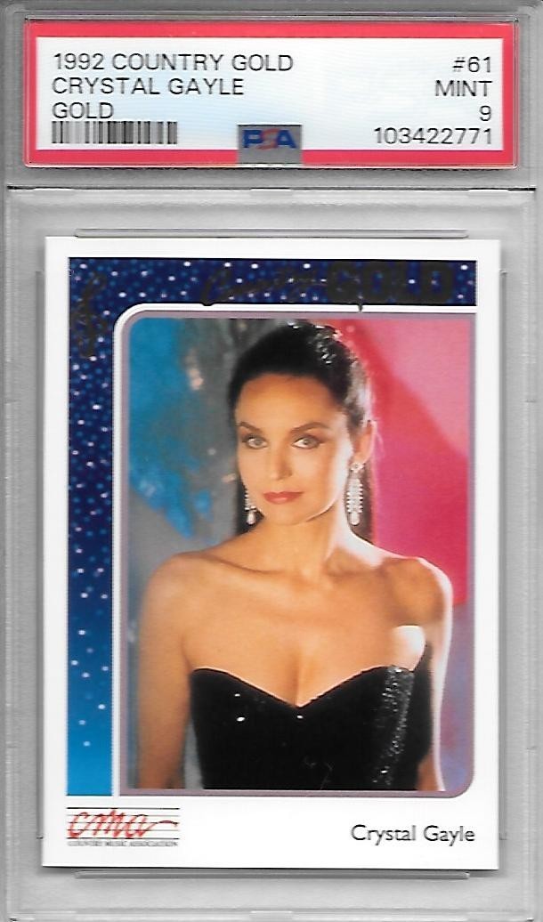 1992 Country Gold Crystal Gayle #61 GOLD Parallel PSA 9 Mint Pop 1 None Higher 1992 Country Gold Crystal Gayle #61 GOLD Parallel PSA 9 Mint Pop 1 None Higher