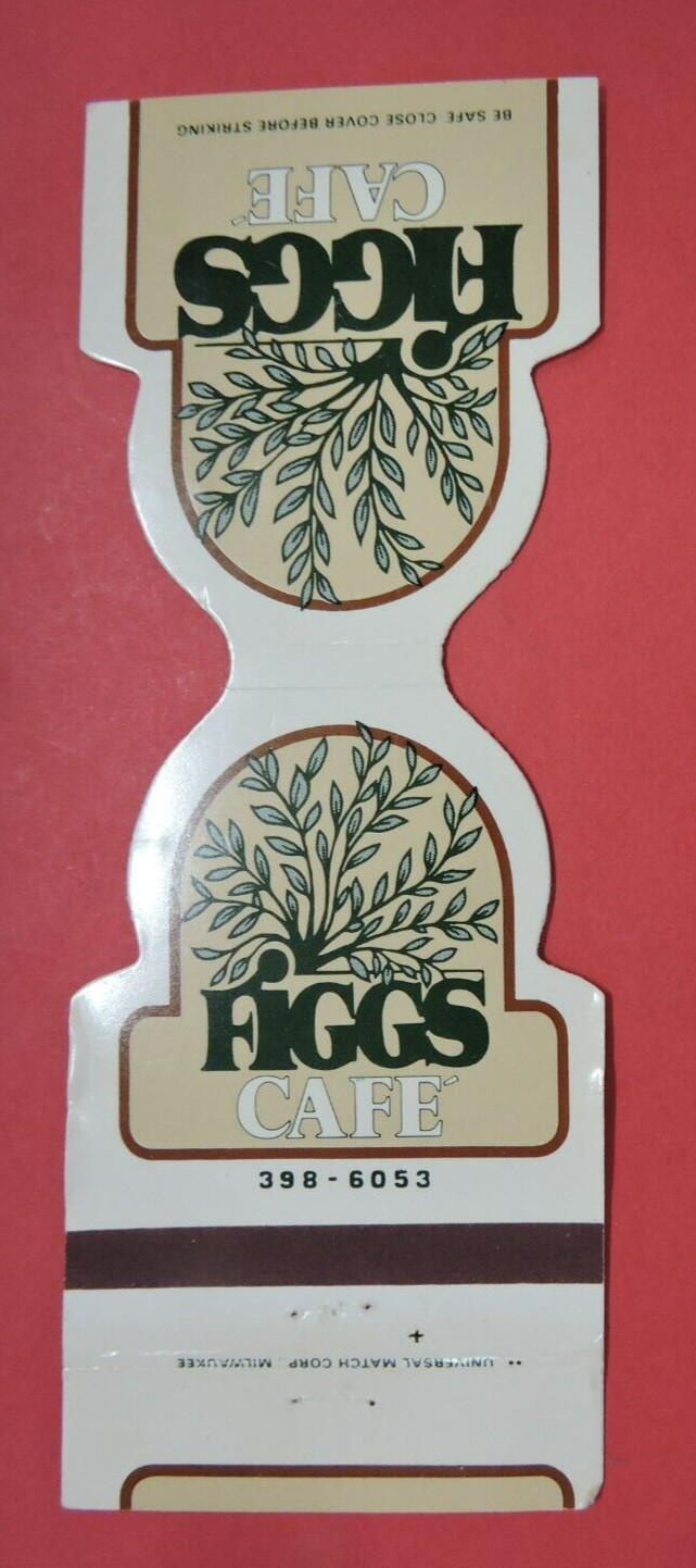 FIGGS CAFE MATCHBOOK COVER-JEWELITE-CLOCK TOWER INN-ROCKFORD ILLINOIS-IL